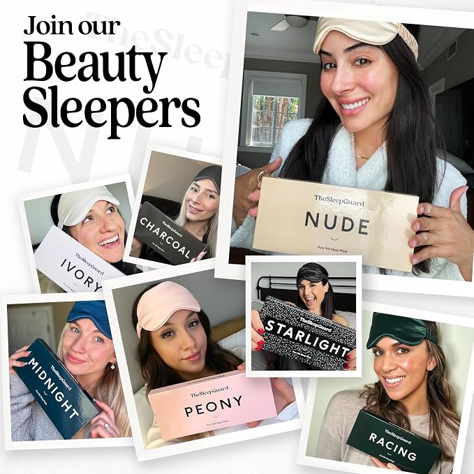 Pure Silk Sleep Mask Light Blocking Travel Essentials. Eye Masks - Image 7
