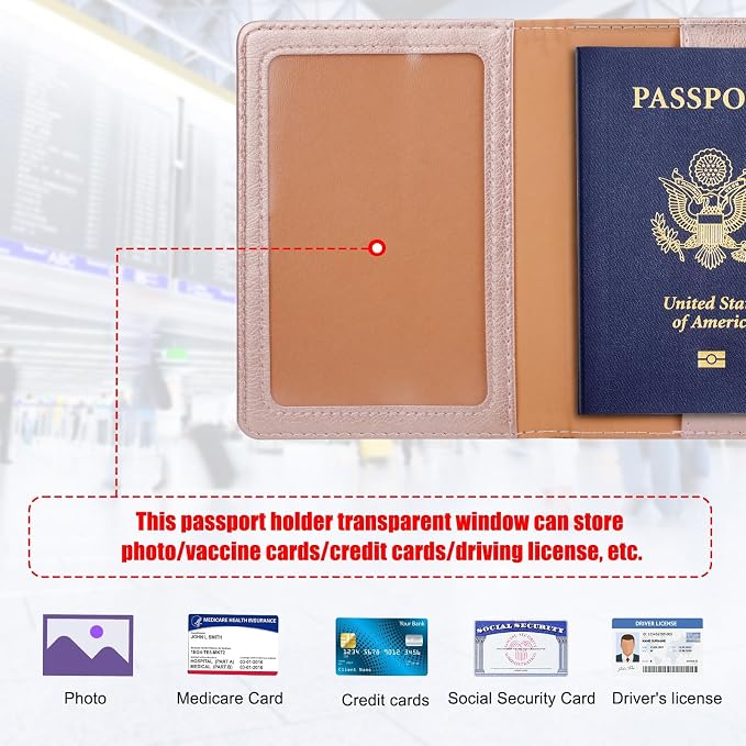 TIGARI Passport Holder for Travel Women Men, PU Leather Passport Wallet Cover - Image 2
