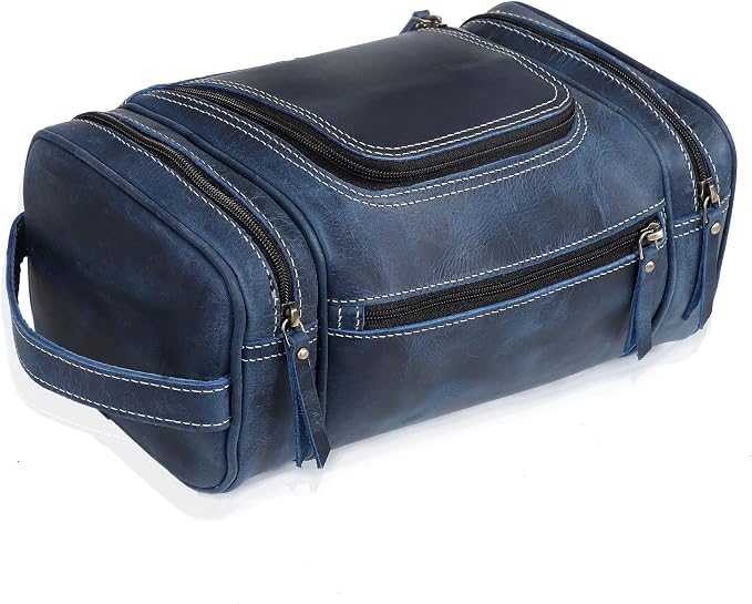 VC VINTAGE COUTURE Leather Toiletry Bag by VCVINTAGECOUTURE