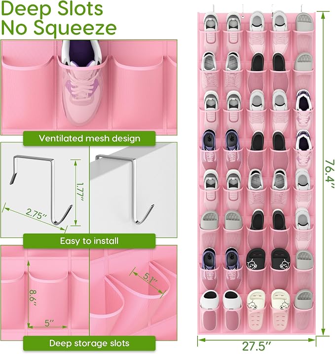 Unjumbly Over the Door Shoe Organizer - Image 2