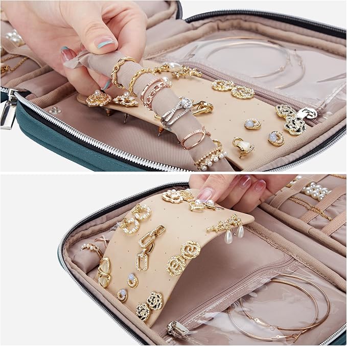 BELALIFE Travel Jewelry Organizer, Portable Jewelry Storage Case - Image 3