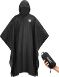 Foxelli Rain Poncho for Adults – Extra Long Reusable Waterproof Raincoat by FOXELLI