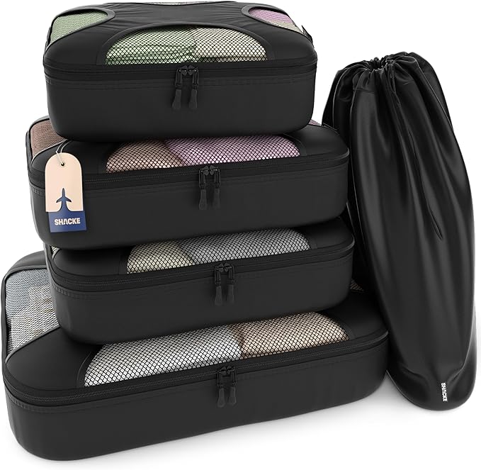 Shacke Premium 5 Packing Cubes Set by Shacke