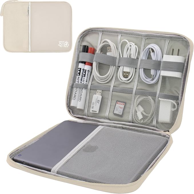 Electronics Organizer, Travel Cord Organizer Pouch, Portable Cable Organizer by Miavers