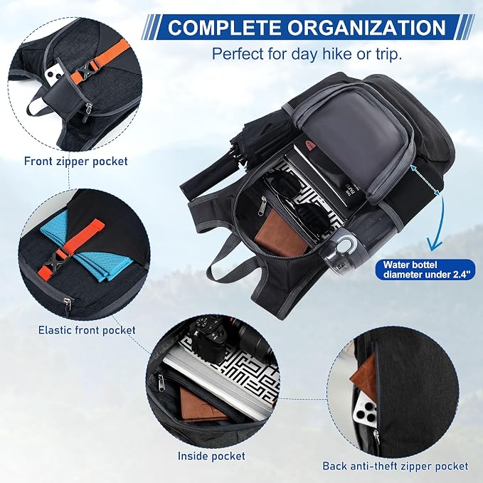 FIORETTO 10L Hiking Backpack for Women Men Mini Packable Backpack Lightweight - Image 3