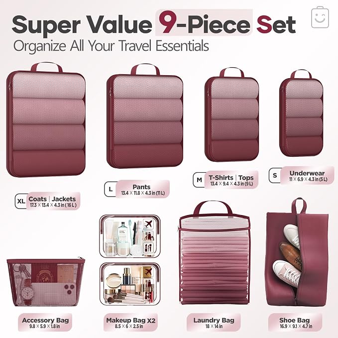 Veken 9/11 Set Compression Packing Cubes - Image 2