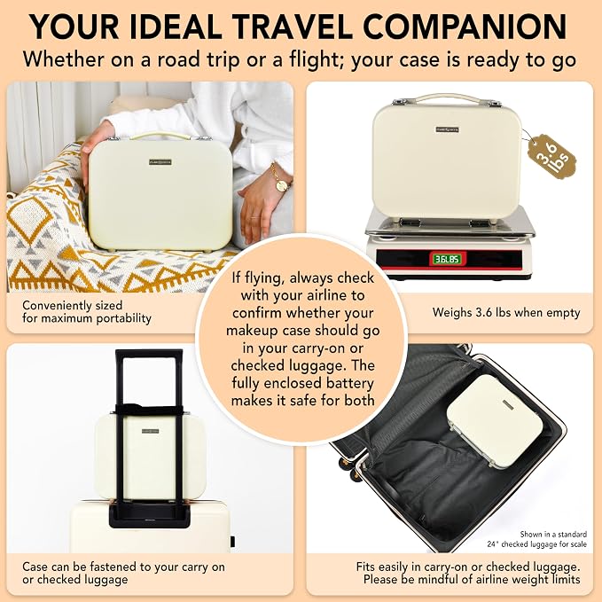 Lighted Makeup Case with Mirror - Image 5