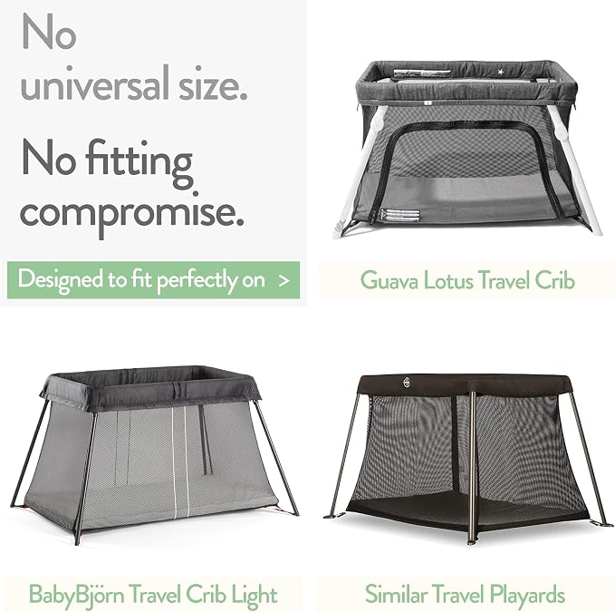 Travel Crib Fitted Sheets Compatible - Image 2