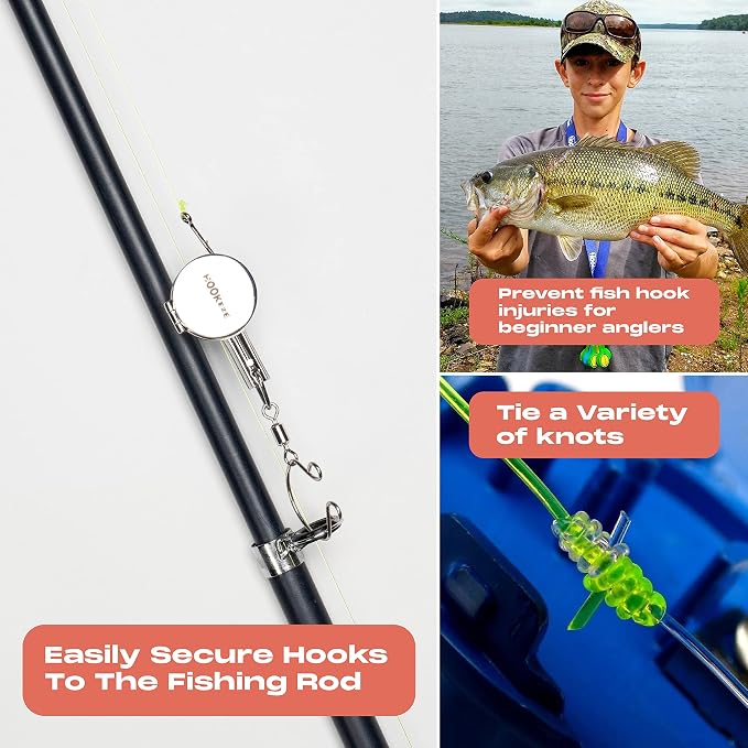 HOOK-EZE Fishing Knot Tying Tool | Protect from Fish Hooks | Tie Fishing Knots - Image 4