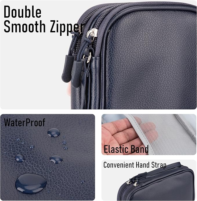 Leather Travel Electronic Organizer - Image 5