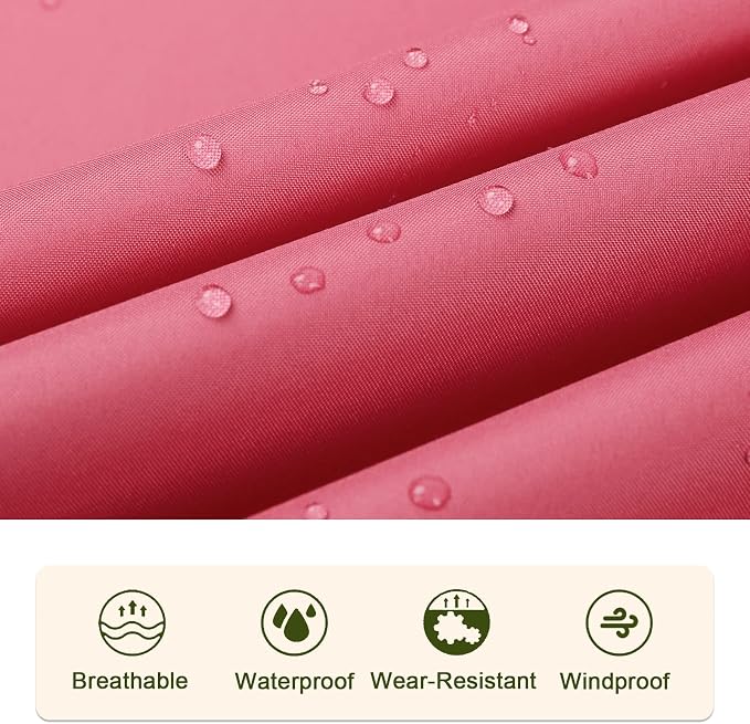 SaphiRose Unisex Rain Poncho Raincoat Hooded - Image 5