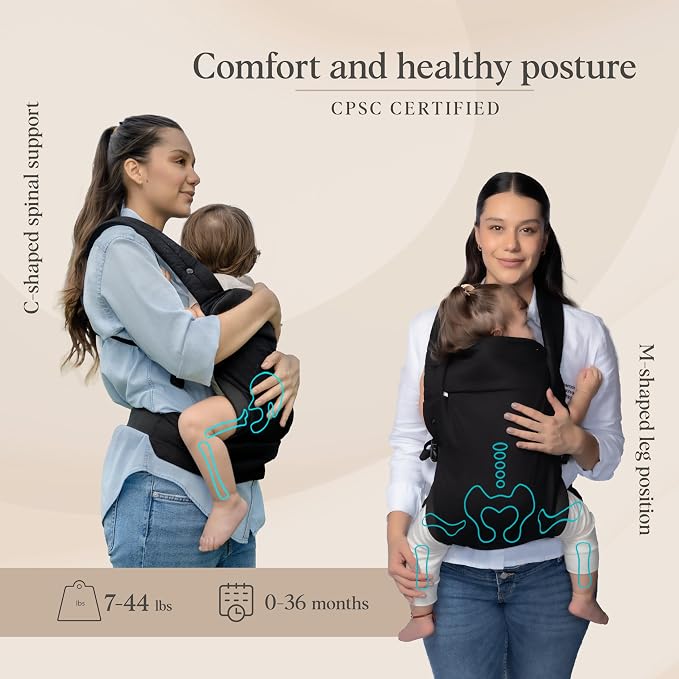 Cub & Co Ergonomic Baby Carrier Newborn to Toddler – 4-in-1 Adjustable - Image 5