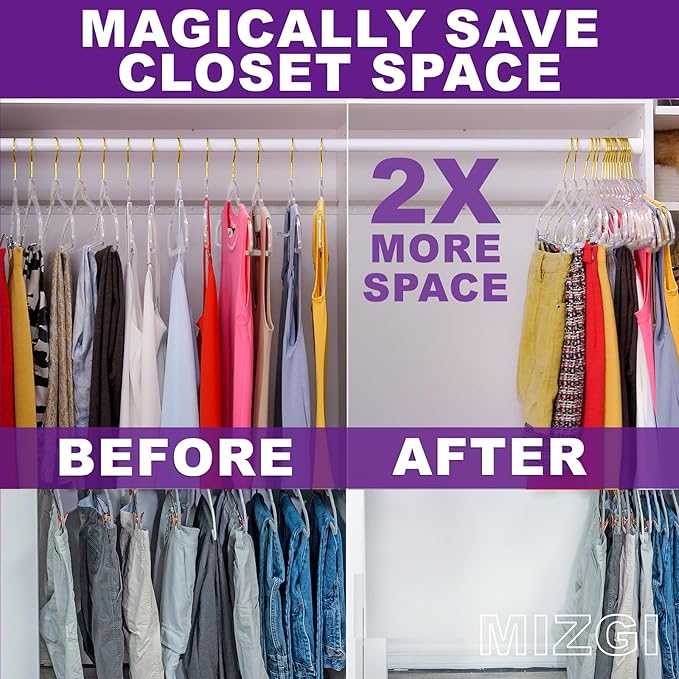 Premium Clear Invisible Acrylic Hangers, Crystal Plastic Hangers - Image 6