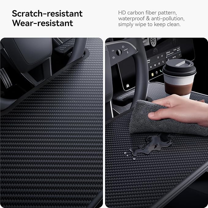 YONZEE 2-in-1 Car Steering Wheel Desk Tray & Car Seat Gap Filler Organizer – - Image 8