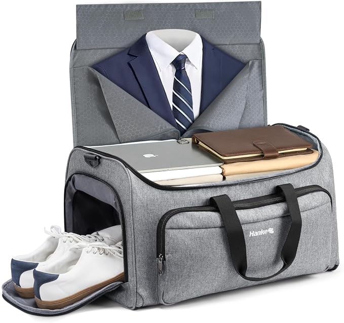 Hanke Carry on Garment Bags for Travel, Convertible Duffle Bag Luggage Bag by Hanke