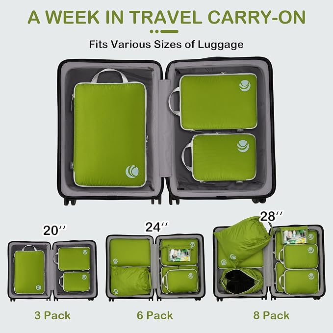 Cipway Compression Packing Cubes, Ultralight Luggage Organizer Bags, Travel - Image 7