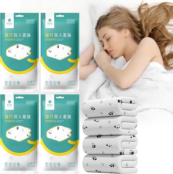 YOUNGTIME Disposable Bed Sheets, Quilt Cover and Pillow case Set by YOUNGTIME
