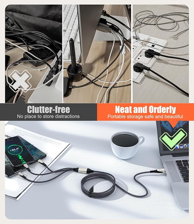 Nearockle 24Pcs Silicone Cable Ties Cord Organizer, 4.5" Reusable Cute - Image 3