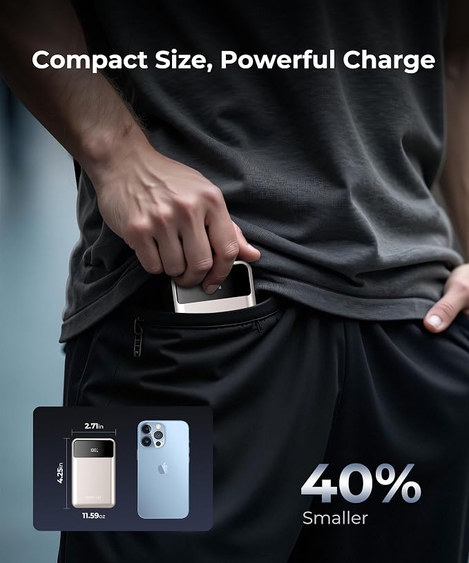 Portable-Charger-Power-Bank Travel Essentials Battery Pack USB C 30000mAh Built - Image 4