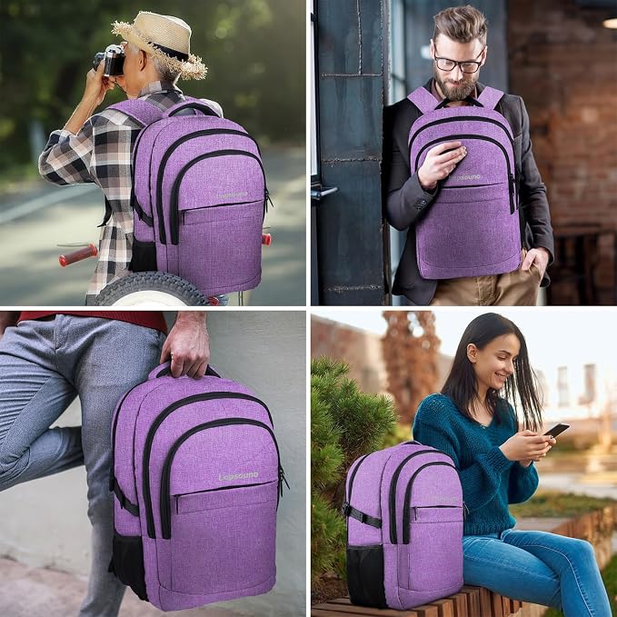 Lapsouno Travel Backpack, Travel Laptop Backpack, TSA Friendly Water Resistant - Image 7