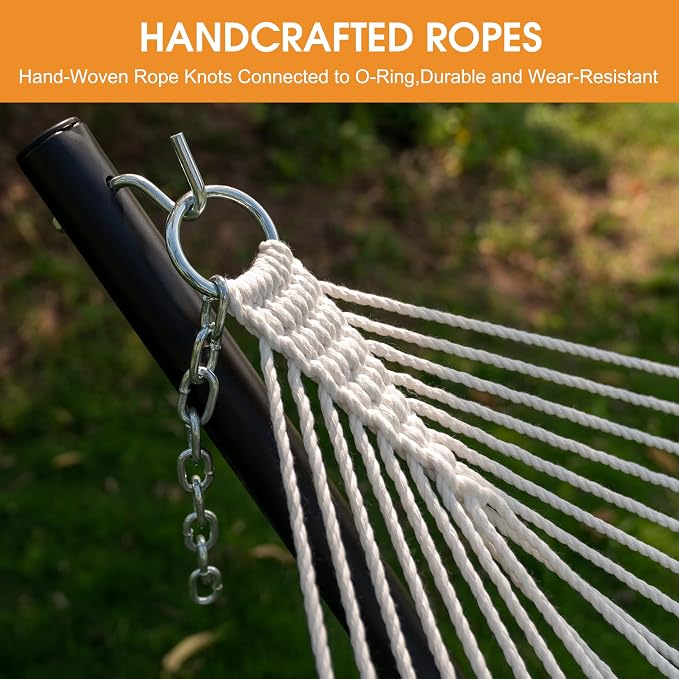 Lazy Daze Hammocks 11 FT Double Outside Hammock Quick Dry Olefin Fabric Hammock - Image 6