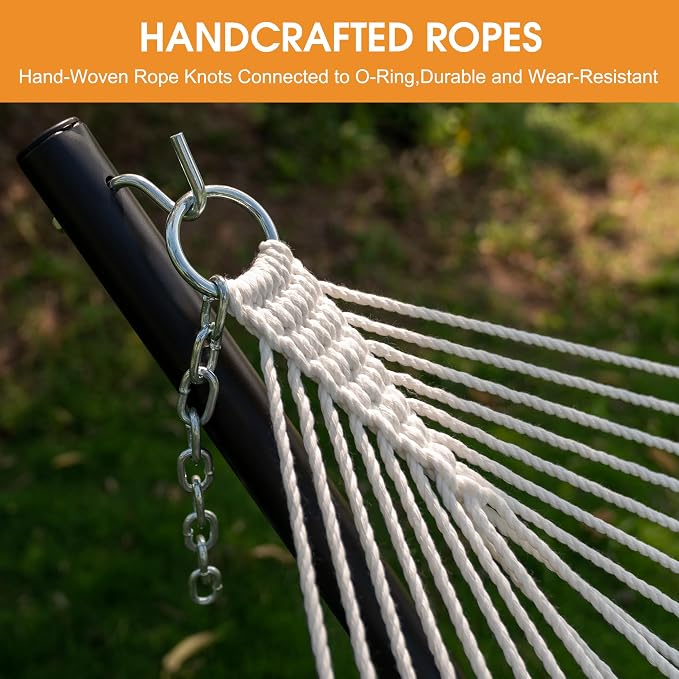 Lazy Daze Hammocks 11 FT Double Outside Hammock Quick Dry Olefin Fabric Hammock - Image 6