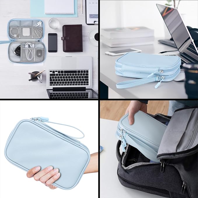 Leather Travel Electronic Organizer - Image 7