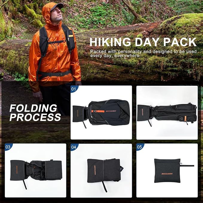 20L Small Hiking Backpack for Men Women Foldable Packable Back Pack Ultralight - Image 7