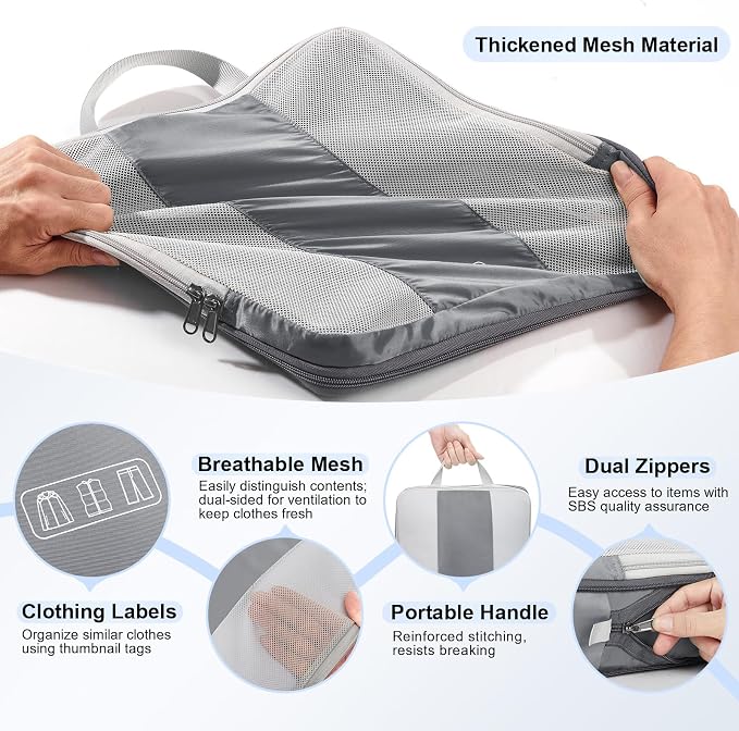 8 Set Compression Packing Cubes - Image 6