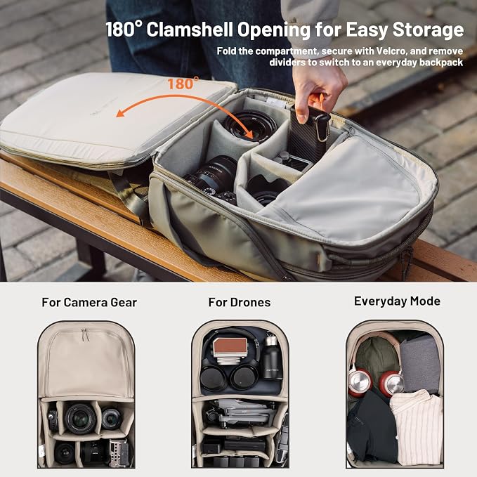 PGYTECH OneGo Lite Camera Backpack Water-Resistant DSLR/Mirrorless Bag 22L - Image 2