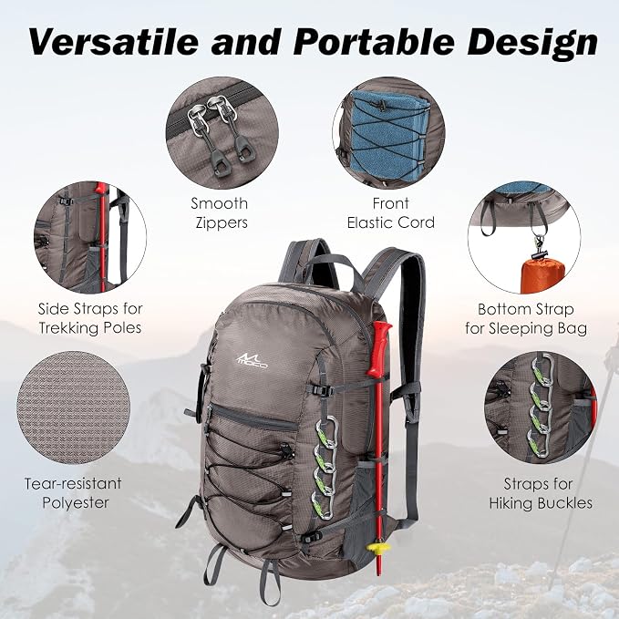 MoKo Hiking Backpack, 40L Large Capacity Camping Backpack - Image 3