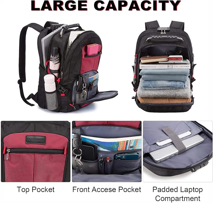 LOVEVOOK Travel Laptop Backpack Waterproof Anti Theft Backpack - Image 3