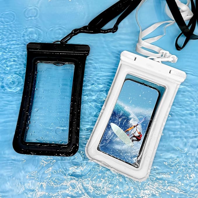 IPX8 Floating Waterproof Phone Pouch 2-Pack, 7.2 Inch Waterproof Pouch - Image 8