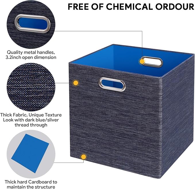 Storage Cube Basket Bins, 13×13 Foldable Storage Containers - Image 4