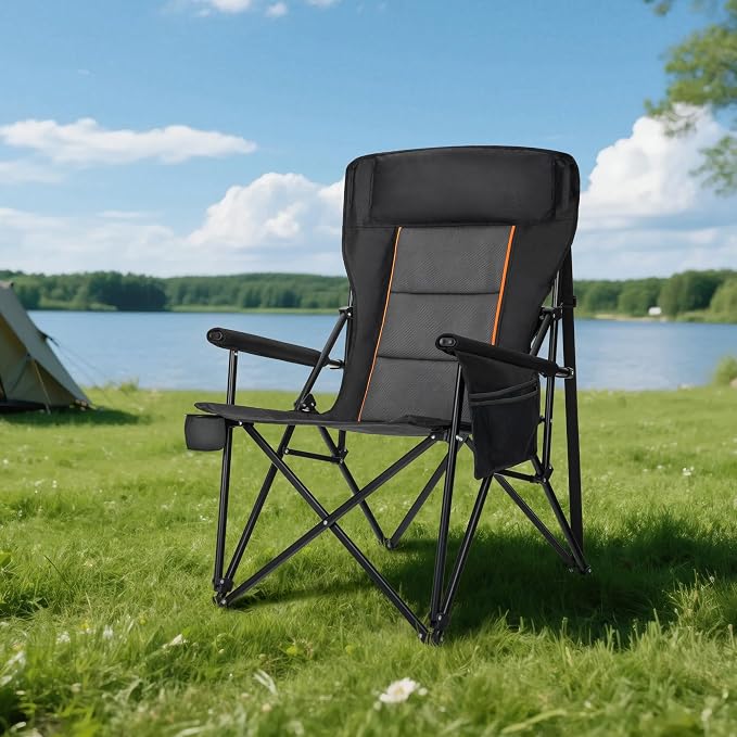 HIGH POINT SPORTS Oversized Folding Camping Chairs - Image 2