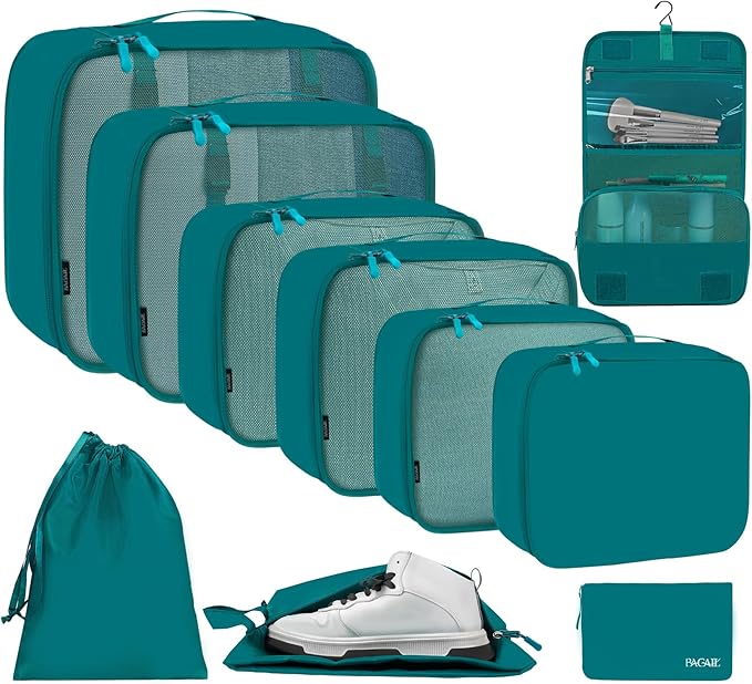 BAGAIL 6 Set/8 Set/10 Set Packing Cubes Various Sizes Packing Organizer by BAGAIL
