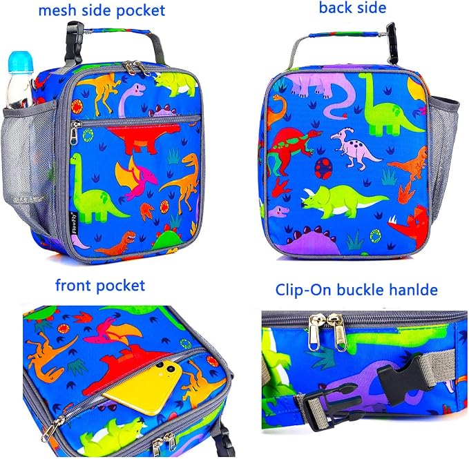 FlowFly Kids Lunch box Insulated Soft Bag Mini Cooler Back to School Thermal - Image 4