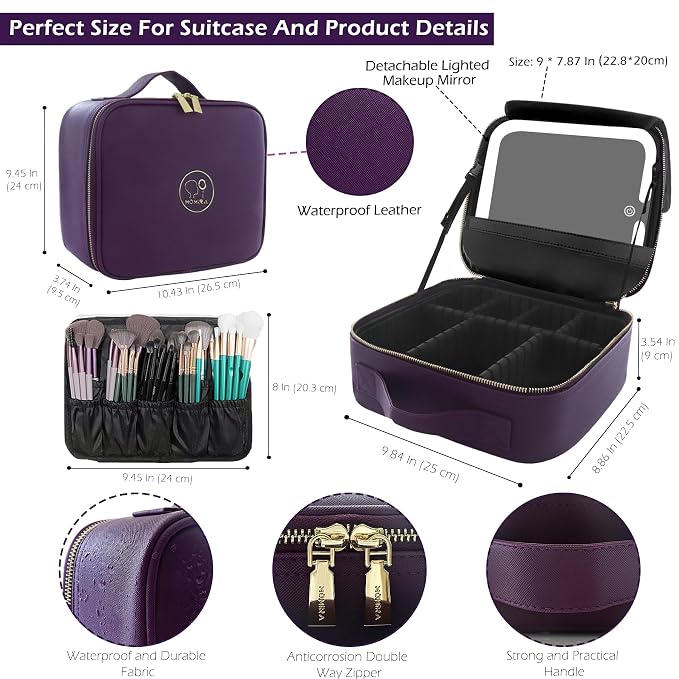 MOMIRA Travel Makeup Bag Cosmetic Bag - Image 3