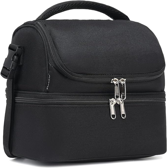 FlowFly Double Decker Cooler Insulated Lunch Bag Large Tote by FlowFly