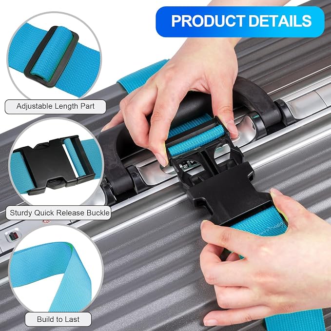 Luggage Straps for Suitcases TSA Approved, Travel Belt Suitcase Belt, Suitcase - Image 5