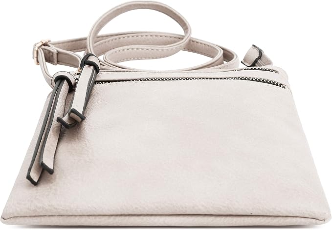DELUXITY | Crossbody Purse Bag | Functional Multi Pocket Double Zipper Purse | - Image 4