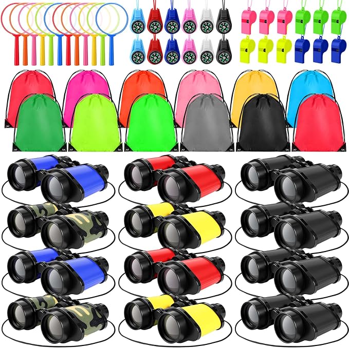 12 Set Binocular Compass Magnifying Glass Set Christmas Birthday Gift Small - Image 6