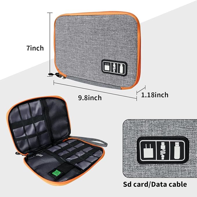 Electronics Travel Organizer, Portable Waterproof Electronic Travel Storage Bag - Image 4
