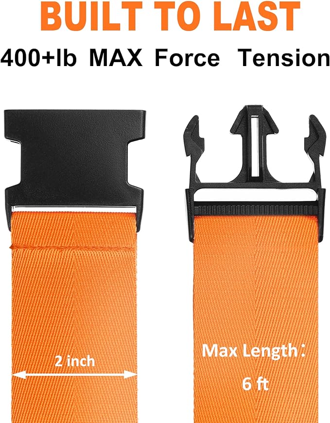 Luggage Straps for Suitcases TSA Approved Travel Belt 4 Pack by Chelmon - Image 2