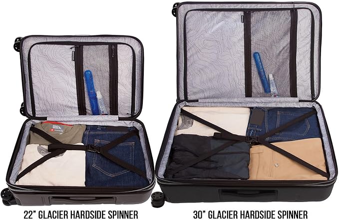 Eddie Bauer Glacier Carry-On 22" and Checked 30" Luggage | Hardside | Spinner - Image 7