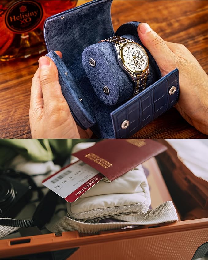 MR.OKAY Single Watch Travel Case-Classic Leather Watch Case - Image 7