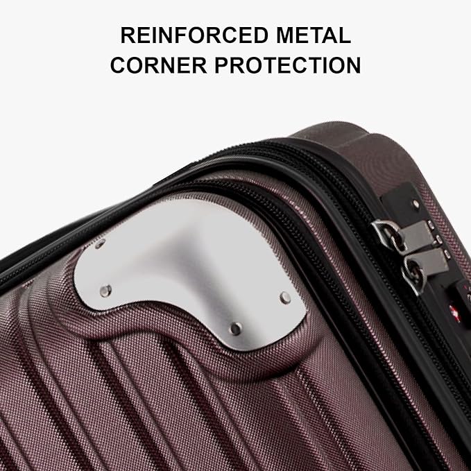 LEVEL8 Grace Carry on Luggage Airline Approved, 20 Inch Expandable Hardside - Image 4