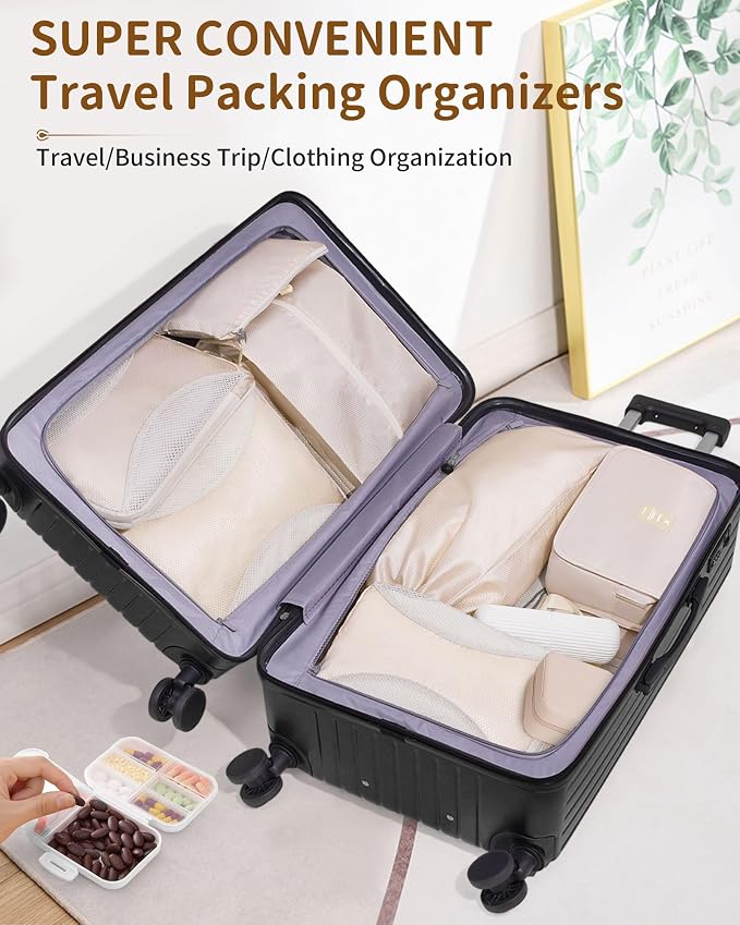 Compression Packing Cubes 12 Set, Suitcase Organizers, Extendable Packing Cubes - Image 3