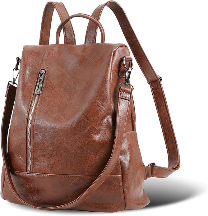 Women Backpack Purse PU Leather Anti-theft Casual Shoulder Bag Fashion Ladies by Unknown