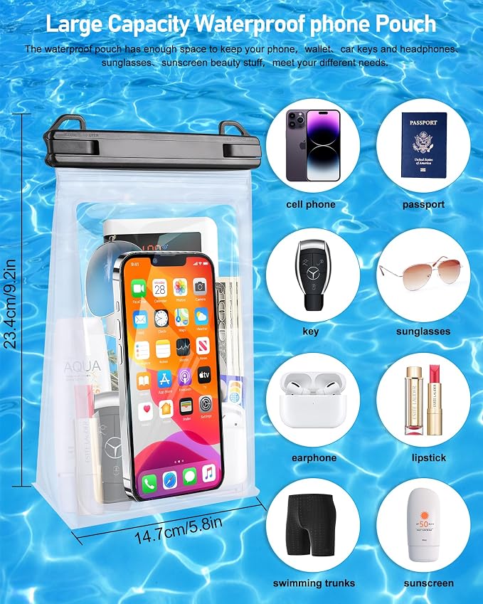 Large Waterproof Phone Pouch, Floating Dry Bag - Image 2